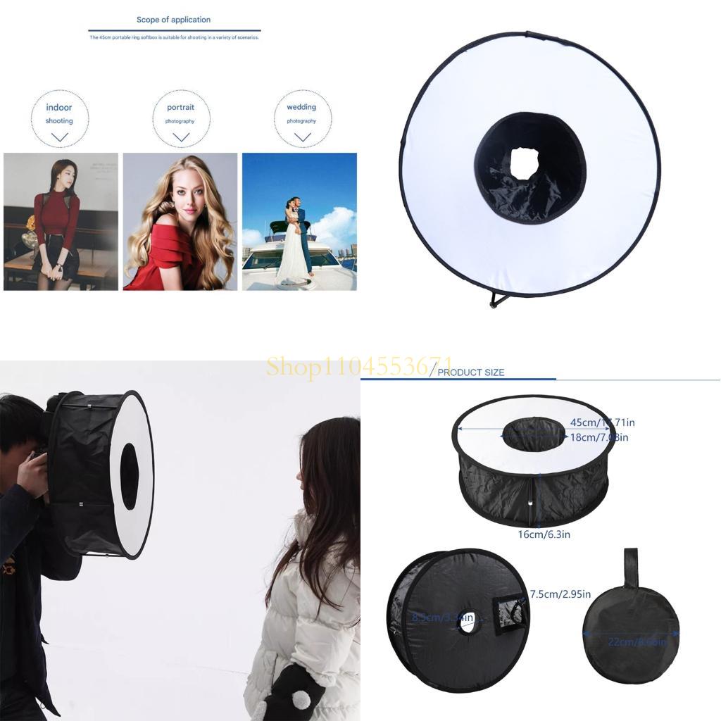Photography Lighting Beginners - ベストセラークイックアセンブリ45CM折りたたみ式ライトソフトボックス写真撮影での柔らかな均一な照明用ポータブルデザイン