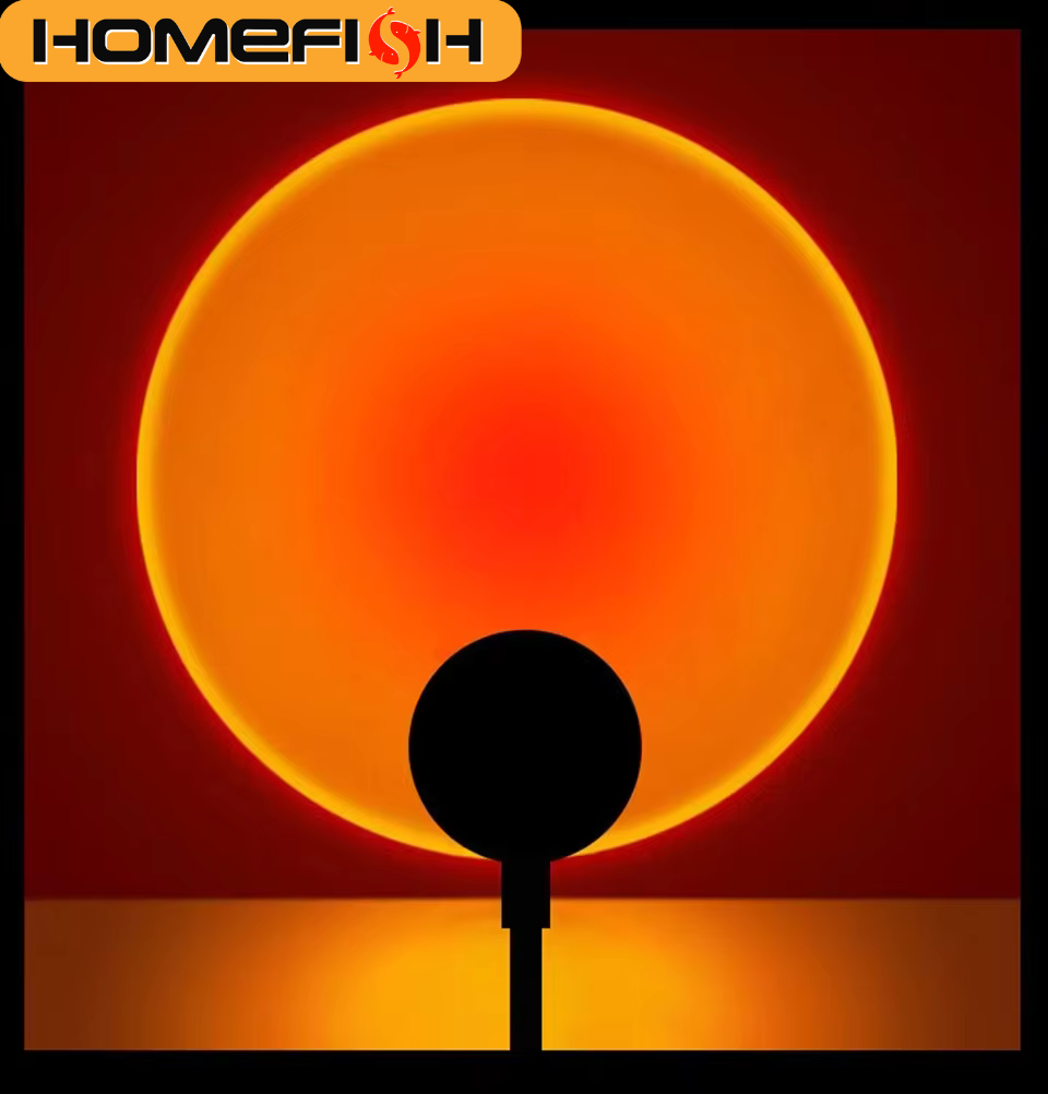 Photography Lighting Mood - HOMEFISH LED サンセットプロジェクションランプ USB ムードライト 寝室
