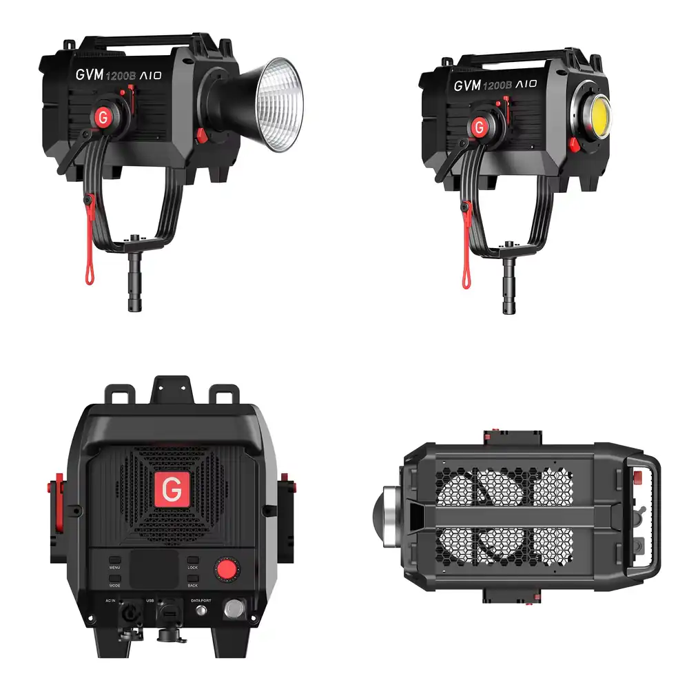 Lighting In Photography Studio - GVM SD1200B AIO 1200W 撮影用COB二色点光源LED COBビデオデイライトスポットライト