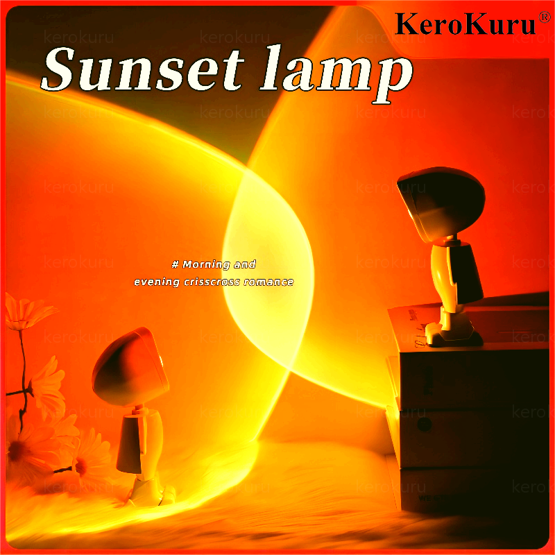 Photography Lighting Mood - USBサンセットランププロジェクター,360 ° 回転レインボーLEDライト,5v LEDデスク,常夜灯,写真selfie照明