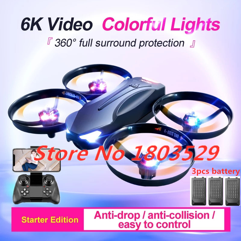 Photography Lighting Beginners - 新型折りたたみ式ドローン空撮機、6Kデュアルカメラ搭載、大人向けゲーム玩具、フラッシュライト付き、簡単操作ドローン
