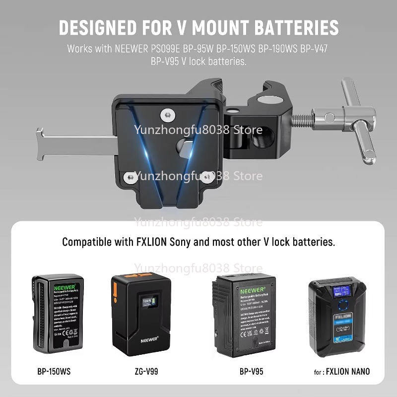 SC-09 バンド幅スーパーカニクリップ QR ロック ブラ - V Mount Battery のレビューと価格