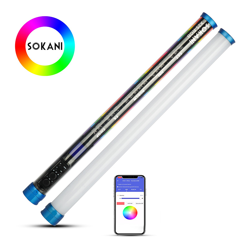 Sokani-RGB LEDビデオライトワンドスティック,バ - Photography Lighting Stick のレビューと価格