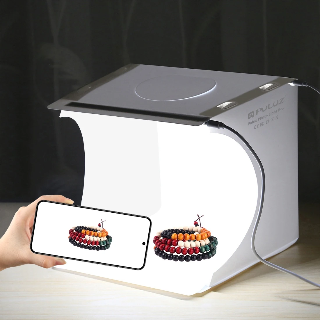 PULUZ 20 センチメートルミニ 2 LED パネル折り - Photography Lighting Case のレビューと価格