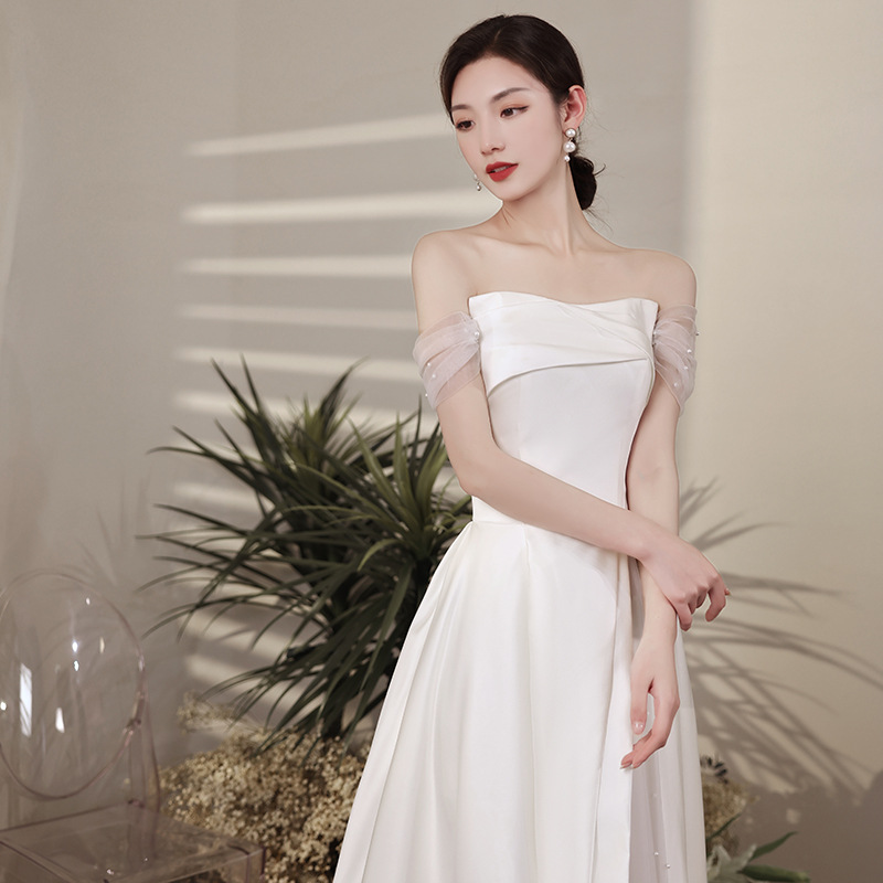 フランス風ライトウェディングドレス、サテンのトーストドレス、 - Photography Natural Lighting Basics のレビューと価格