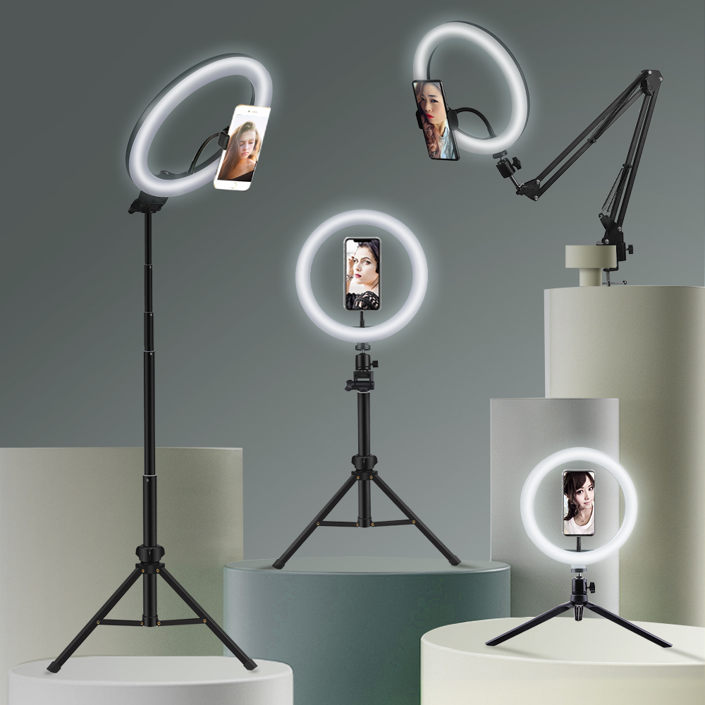 Youtube撮影vlog selfie円形リングライトle - Photography Lighting Stick のレビューと価格