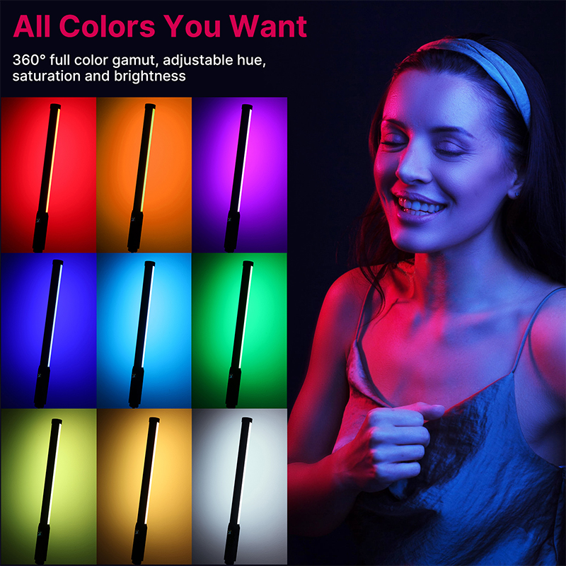 Ulanzi VL119 ハンドヘルド RGB カラフルなス - Photography Lighting Stick のレビューと価格