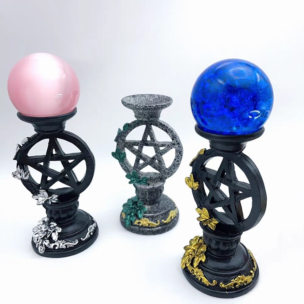 五芒星オーナメント 翡翠台座 クリスタルボールスタンド ヴィ - Vintage Photography Lighting のレビューと価格