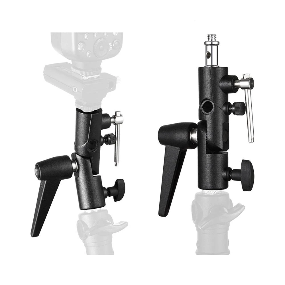フラッシュブラケットホットシュー傘ホルダーライトスタンドブラ - Photography Lighting Umbrella のレビューと価格