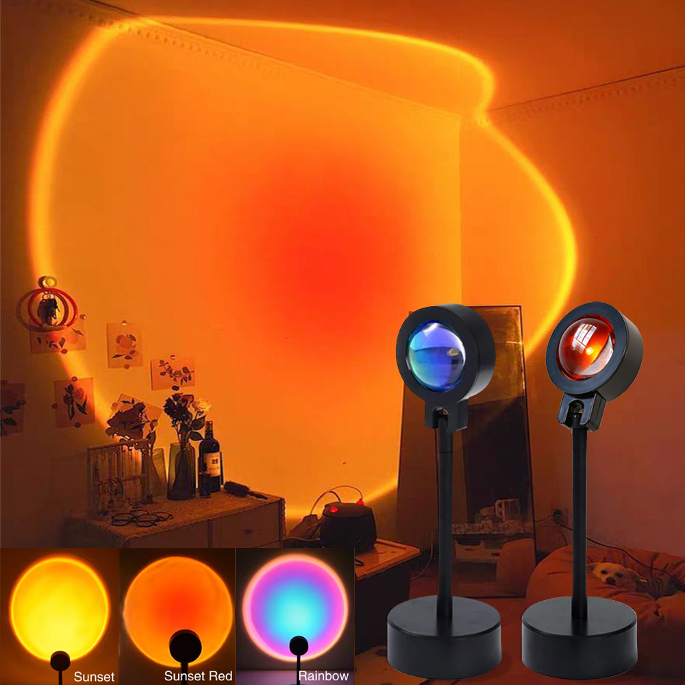 サンセットランプ LED レインボーネオンナイトライトプロジ - Photography Lighting Mood のレビューと価格