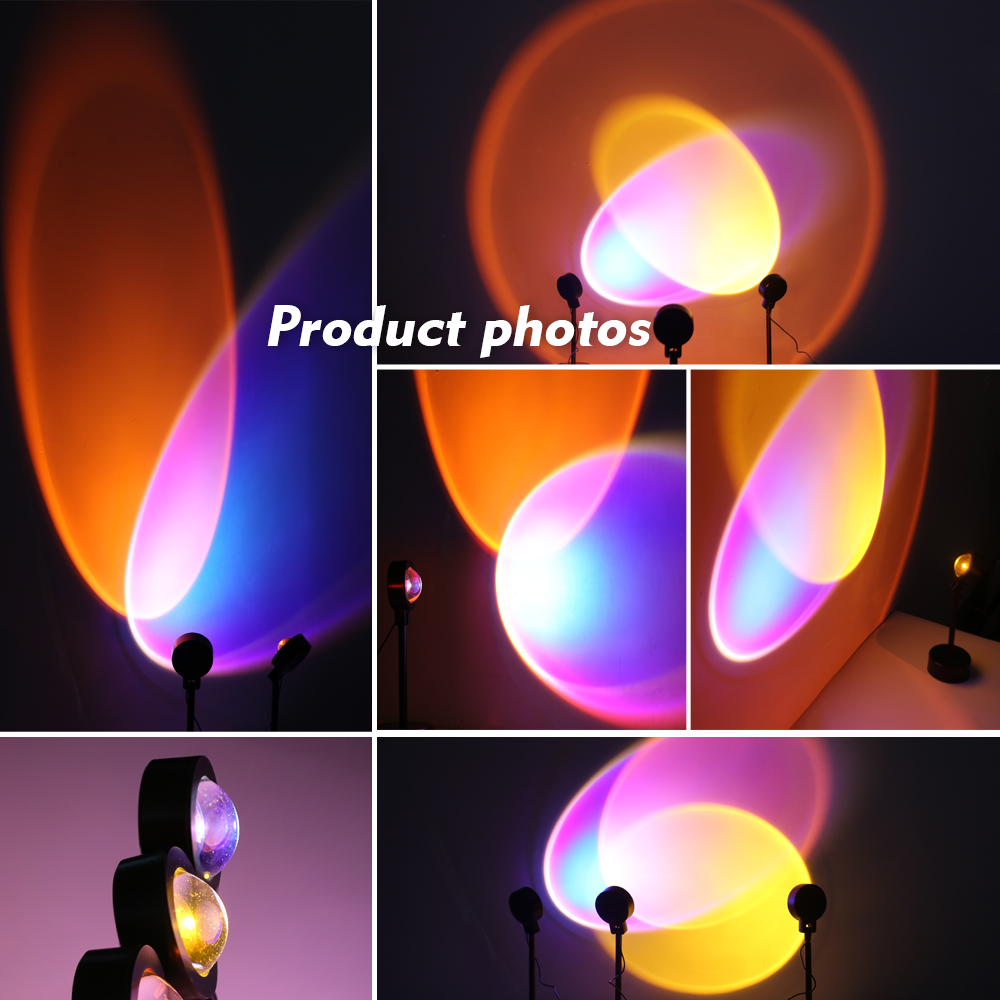 サンセットランプ LED レインボーネオンナイトライトプロジ - Photography Lighting Mood のレビューと価格