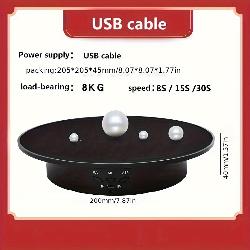 写真用電動回転ターンテーブル、USB電源、電動ディスプレイス - Photography Lighting Material のレビューと価格