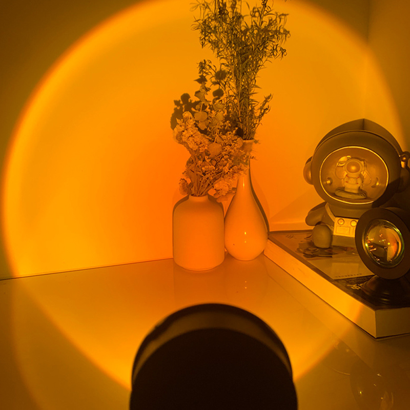 LEDサンセットランププロジェクター USB電源 ロマンチッ - Photography Lighting Mood のレビューと価格