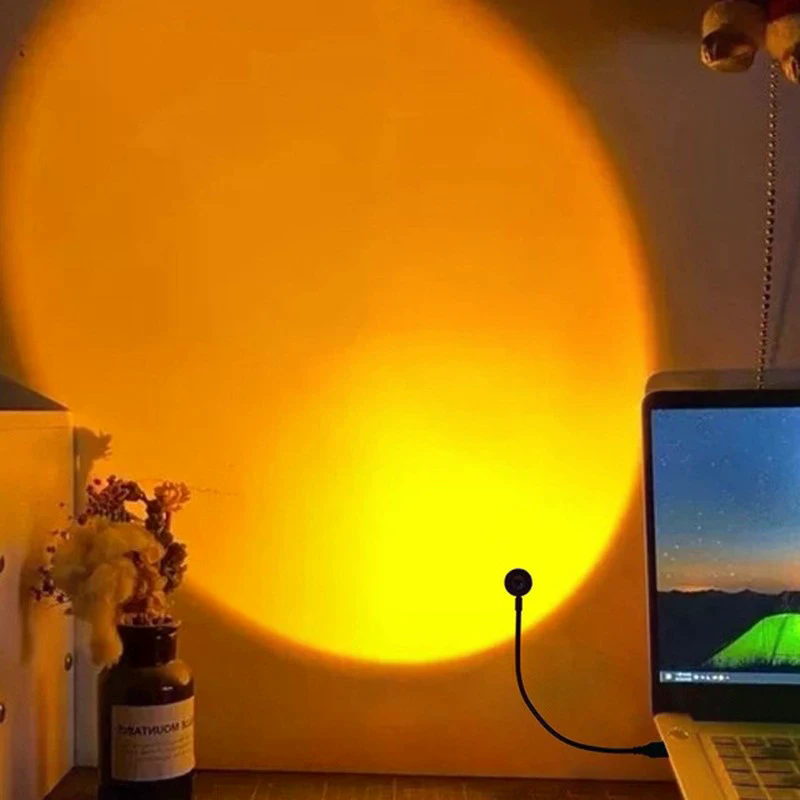 LEDサンセットランプ ナイトライト USBプロジェクター  - Photography Lighting Mood のレビューと価格
