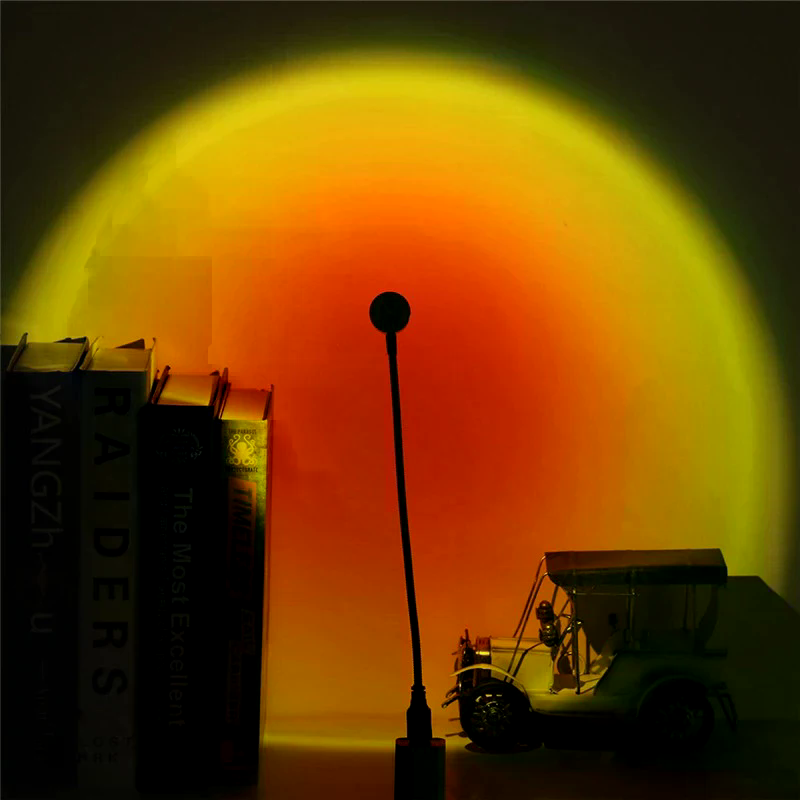 LEDサンセットランプ ナイトライト USBプロジェクター  - Photography Lighting Mood のレビューと価格