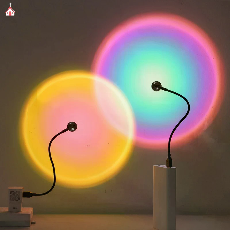 LEDサンセットランプ ナイトライト USBプロジェクター  - Photography Lighting Mood のレビューと価格