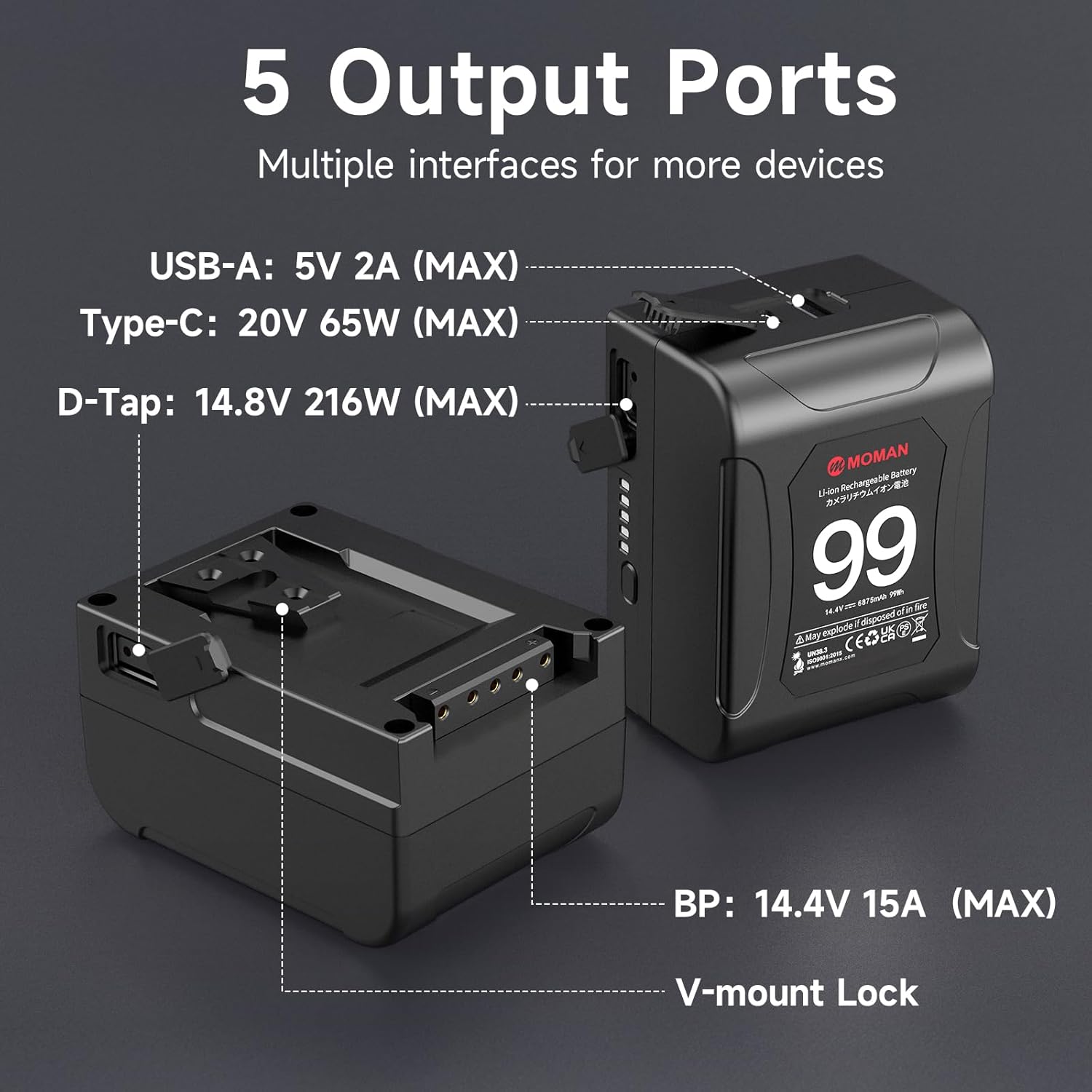モマン Vマウントバッテリー パワー99 カメラ用バッテリー - V Mount Battery のレビューと価格