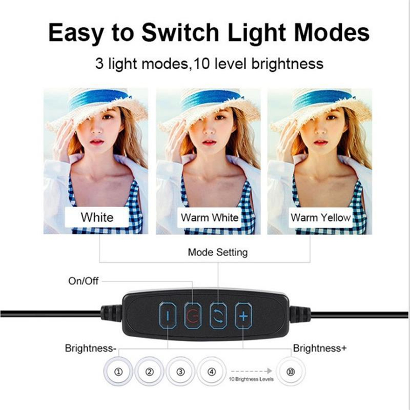 調光可能なLEDリングライト、電話用USB自撮りランプ、ライ - Lighting In Photography Studio のレビューと価格