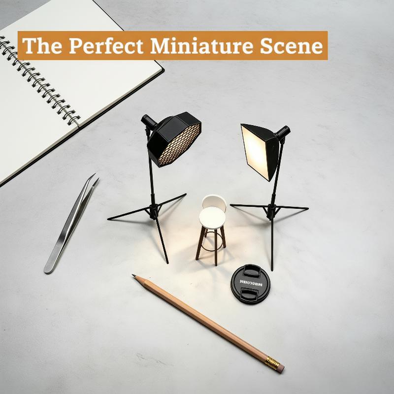 1/12 ドールハウスミニスタジオアクセサリーキット リアル - Photography Lighting Layout のレビューと価格