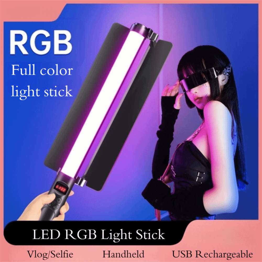 ハンドヘルド LED RGB ライトスティック カラフルな  - Photography Lighting Stick のレビューと価格