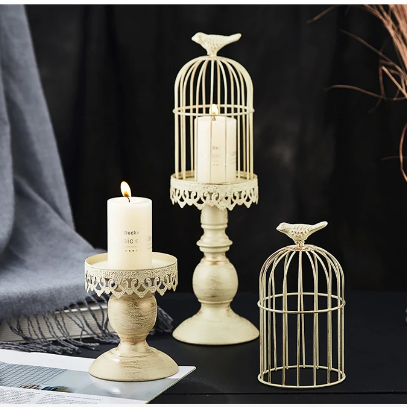 ヴィンテージ鳥かごキャンドルホルダー彫刻花柄ホーム卓上装飾工 - Vintage Photography Lighting のレビューと価格