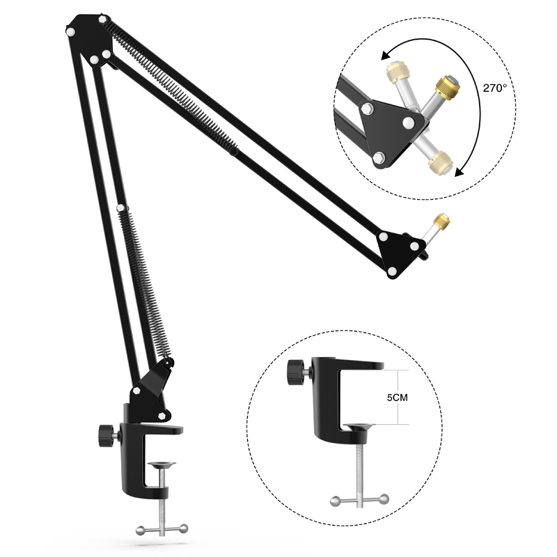 FIFINE 調整可能なマイクサスペンションブームシザーアー - Boom Arm Stand のレビューと価格