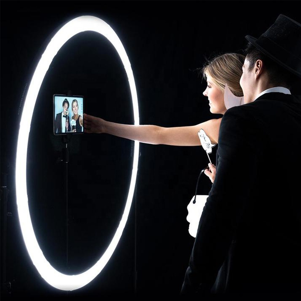 120W LEDリングライト、ワイヤーコントロール式、スタジ - Lighting In Photography Studio のレビューと価格