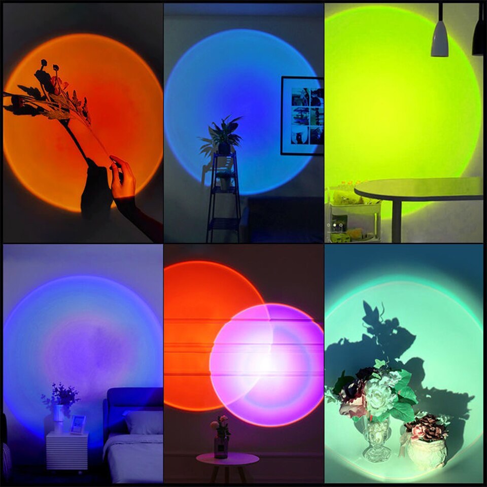 ZK40 LED サンセットランプ常夜灯 USB プロジェク - Photography Lighting Mood のレビューと価格