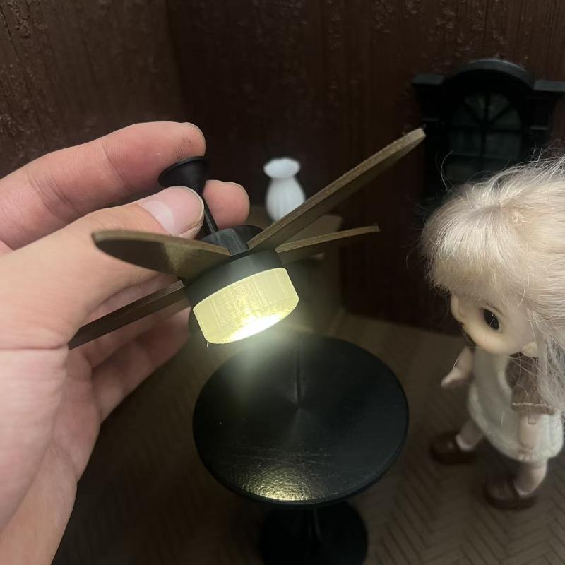 1/12ミニヴィンテージシーリングファンLEDライトモデル  - Vintage Photography Lighting のレビューと価格
